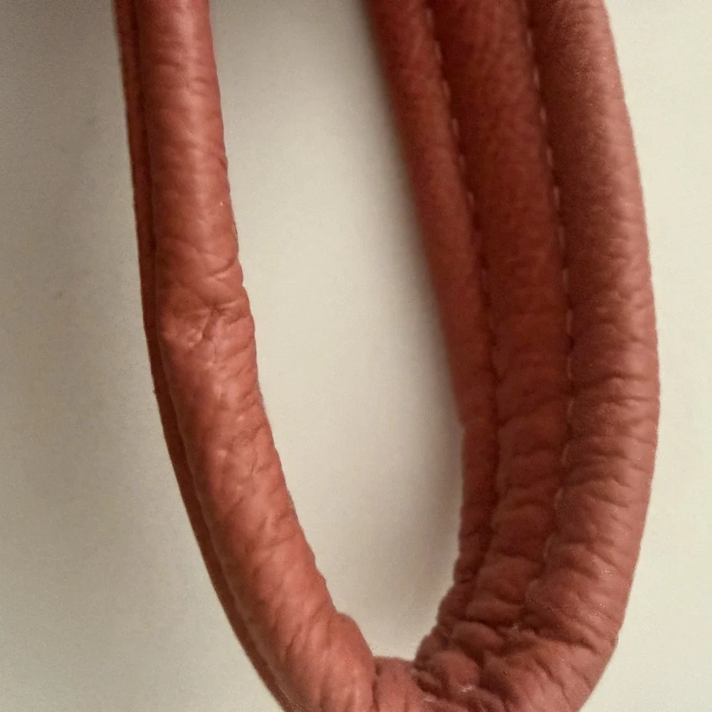 Angel Alpine Pink Leather 5' Long Dog Leash